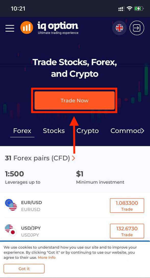 Fa'afefea ona tatala se Fa'amatalaga Fefa'ataua'iga ile IQ Option Fa'afefea ona tatala se Fa'amatalaga Fefa'ataua'iga ile IQ Option