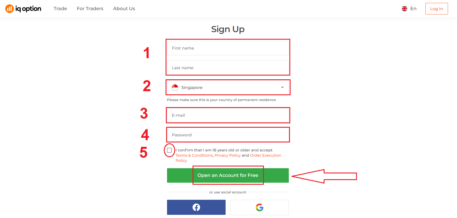 Cách đăng ký và gửi tiền tại IQ Option